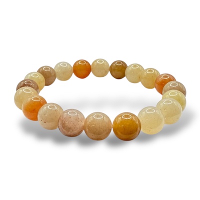 10mm Red Aventurine Beaded Bracelet